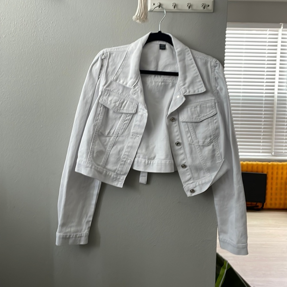 White denim jacket mid